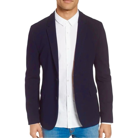 Hugo Boss Other - HUGO BOSS Arwido Slim Fit Stretch 2 Button Blazer Dark Blue Knit Size 40R